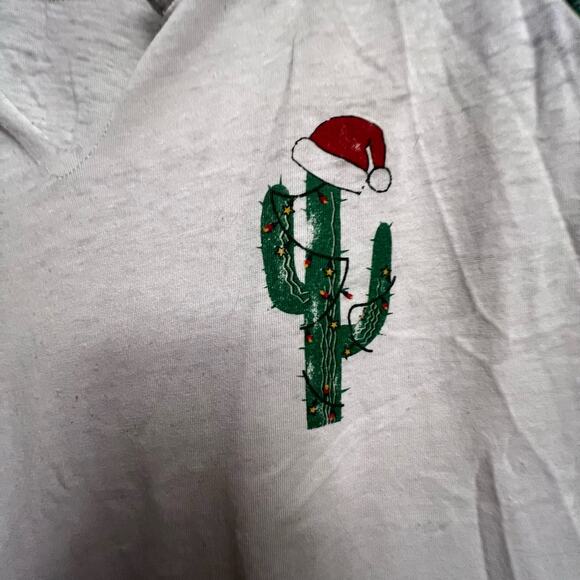Grayson Threads Womens Santa Christmas Cactus Quarter Length Sleeve Shirt Medium - Picture 8 of 8